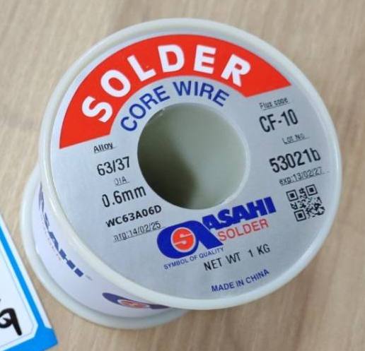 Безотмывочный припой Sn63Pb37 СF-10 диам. 0.6 мм Asahi WC63A06D Безотмывочный припой Sn63Pb37 СF-10 диам. 0.6 мм Asahi WC63A06D