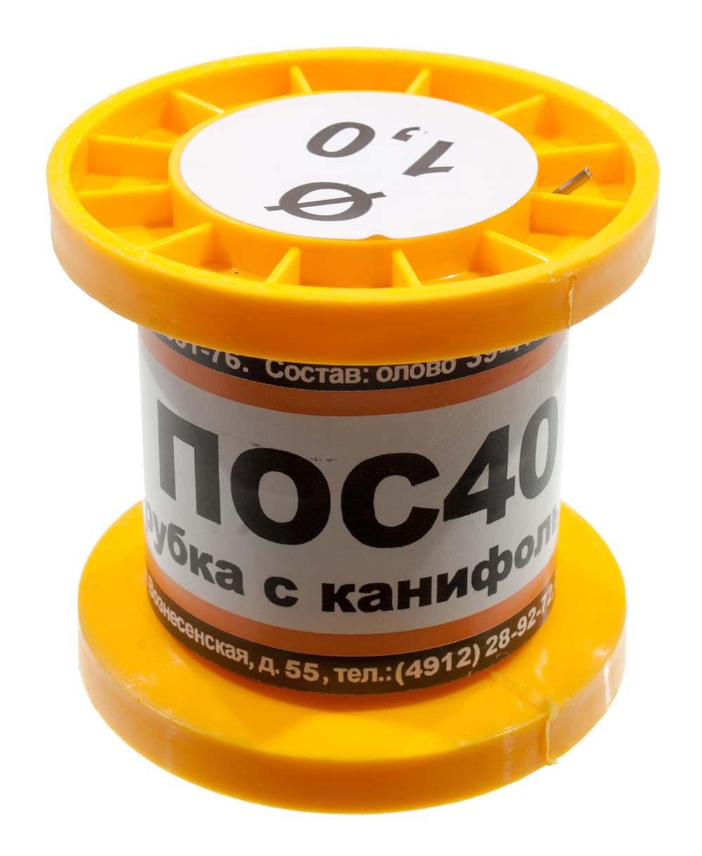 Припой ПОС40 ТР 1.0мм катушка  50г Припой ПОС40 ТР 1.0мм катушка  50г