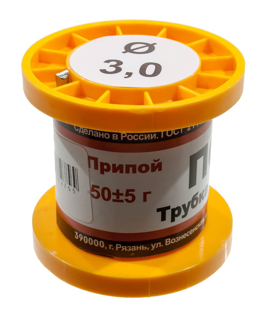 Припой ПОС61 ТР 3.0мм катушка  50г Припой ПОС61 ТР 3.0мм катушка  50г