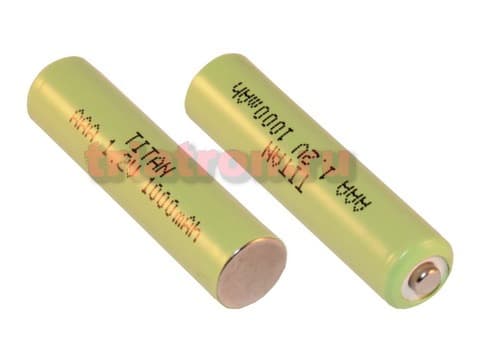 AAA1000 (1,2V,1000mAh) 44.0x10.5mm Ni-MH аккумулятор бытовой