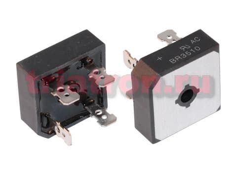 BR3510 (35A,1000В) BR-35 диодный мост LGE BR3510 (35A,1000В) BR-35 диодный мост LGE