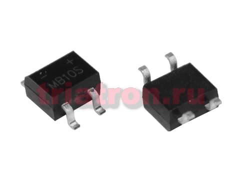 MB10S (0,8A,1000В) MBS диодный мост miniSMD (лента) YANGJIE MB10S (0,8A,1000В) MBS диодный мост miniSMD (лента) YANGJIE