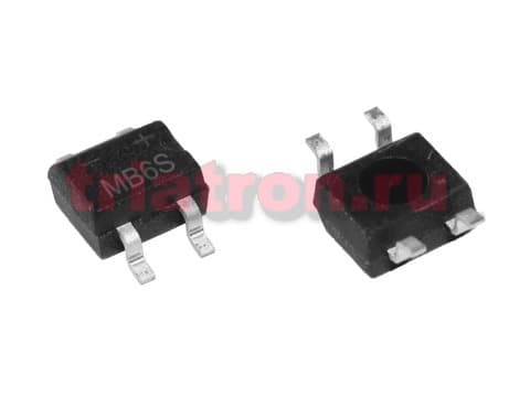 MB 6S (0,5A,600В) MBS диодный мост miniSMD (лента) YANGJIE MB 6S (0,5A,600В) MBS диодный мост miniSMD (лента) YANGJIE