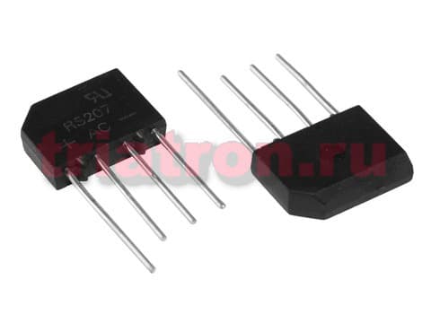 RS 207 (2A,1000В) RS-2 диодный мост YANGJIE RS 207 (2A,1000В) RS-2 диодный мост YANGJIE