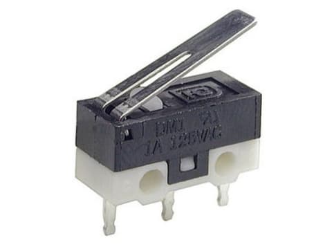 DM1-01P-30, 1A 250VAC 30gf (микропереключатель с лапкой 14мм), DONGNAN DM1-01P-30, 1A 250VAC 30gf (микропереключатель с лапкой 14мм), DONGNAN