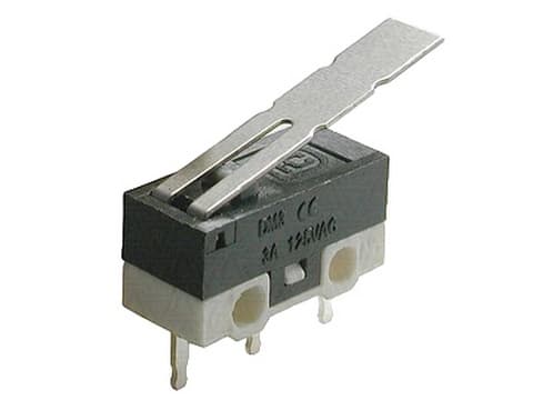 DM1-03P-30, 1A 250VAC 30gf (микропереключатель с лапкой 18мм), DONGNAN DM1-03P-30, 1A 250VAC 30gf (микропереключатель с лапкой 18мм), DONGNAN