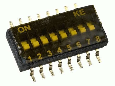 HDS-08N TR (DSHP08TSGER), SMD-монтаж, 8 позиций, шаг 1,27 с пленкой в катушках, KINGTEK HDS-08N TR (DSHP08TSGER), SMD-монтаж, 8 позиций, шаг 1,27 с пленкой в катушках, KINGTEK