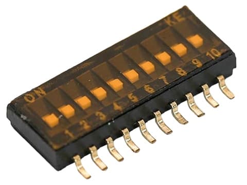 HDS-10-N TR (DSHP10-TSGER), SMD-монтаж, 10 позиций, шаг 1,27 с пленкой в катушках, KINGTEK HDS-10-N TR (DSHP10-TSGER), SMD-монтаж, 10 позиций, шаг 1,27 с пленкой в катушках, KINGTEK