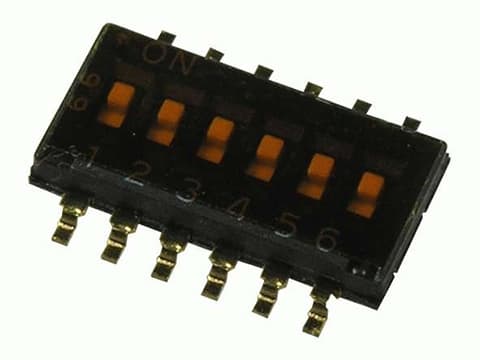 NHDS-06 (DHN-06-T-V-B), SMD-монтаж, 6 позиции, шаг 1,27, с пленкой, в линейках, KINGTEK NHDS-06 (DHN-06-T-V-B), SMD-монтаж, 6 позиции, шаг 1,27, с пленкой, в линейках, KINGTEK
