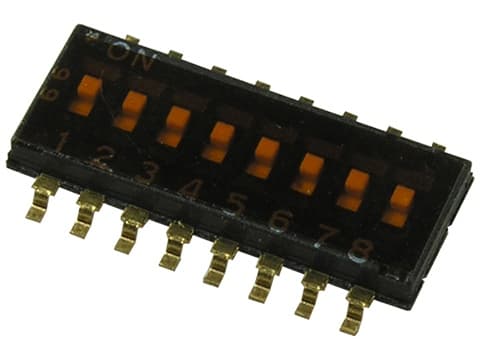NHDS-10 (DHN-10-T-V-B), SMD-монтаж, 10 позиции, шаг 1,27, с пленкой, в линейках, KINGTEK NHDS-10 (DHN-10-T-V-B), SMD-монтаж, 10 позиции, шаг 1,27, с пленкой, в линейках, KINGTEK