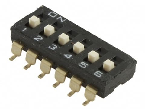 SWD4- 6 (DT-06L) (SDMX-6-X), для SMD-монтажа, с выступающим движком, CONNFLY SWD4- 6 (DT-06L) (SDMX-6-X), для SMD-монтажа, с выступающим движком, CONNFLY
