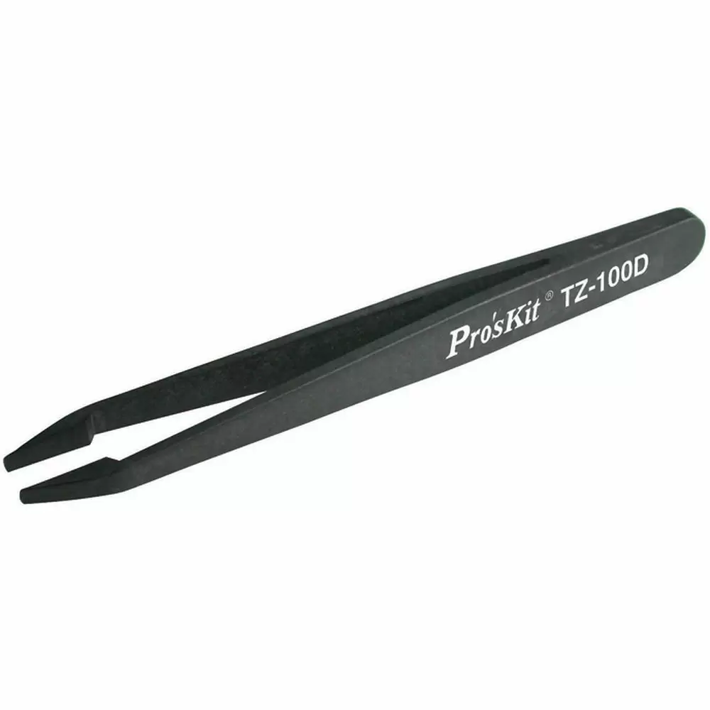 Пинцет ProsKit TZ-100D прямой плоский антистатический  Пинцет ProsKit TZ-100D прямой плоский антистатический