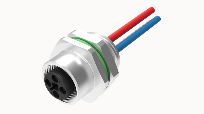 Цилиндрический разъем SD-M12T-04P-FF-SH8B50 Degson Цилиндрический разъем SD-M12T-04P-FF-SH8B50 Degson