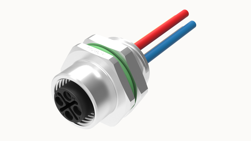 Цилиндрический разъем SD-M12S-04P-FF-SH8B50 Degson Цилиндрический разъем SD-M12S-04P-FF-SH8B50 Degson