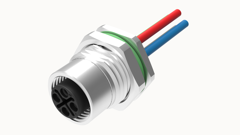 Цилиндрический разъем SD-M12S-04P-FF-SF8A50 Degson Цилиндрический разъем SD-M12S-04P-FF-SF8A50 Degson