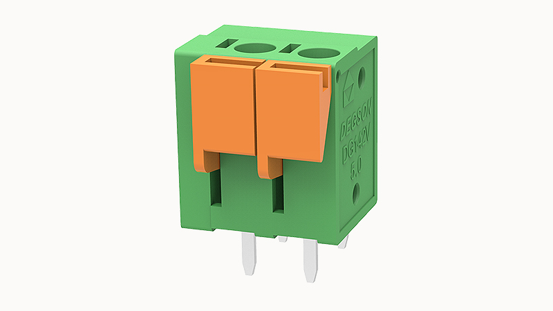 Пружинный разъем на плату DG142V-5.0-02P Degson Пружинный разъем на плату DG142V-5.0-02P Degson