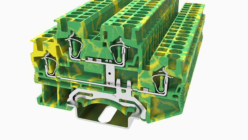 Пружинная клемма на DIN-рейку STB2.5-2L-PE Degson Пружинная клемма на DIN-рейку STB2.5-2L-PE Degson