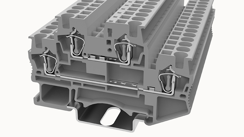 Пружинная клемма на DIN-рейку STB2.5-2L Degson Пружинная клемма на DIN-рейку STB2.5-2L Degson