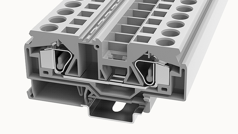 Пружинная клемма на DIN-рейку WS16 Degson