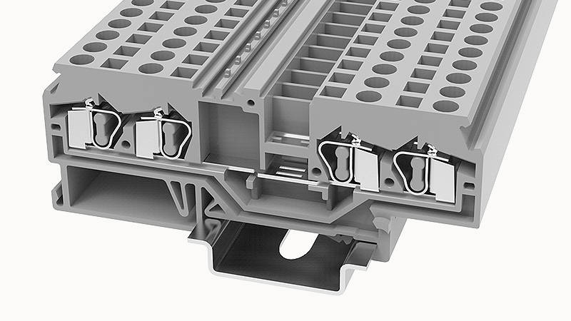 Пружинная клемма на DIN-рейку WS4-QU Degson
