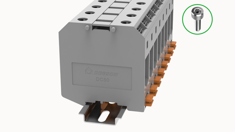 Винтовая клемма на DIN-рейку DC50-01A(H) Degson