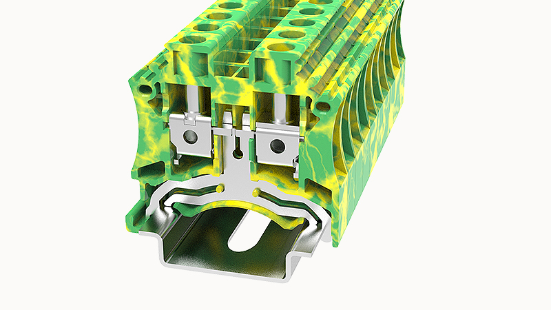 Винтовая клемма на DIN-рейку DC6-PE Degson