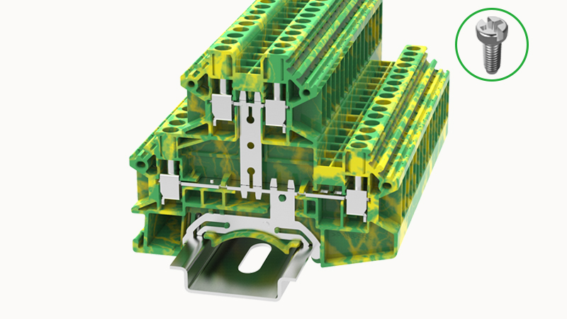 Винтовая клемма на DIN-рейку DCKKB4-PE-02A(H) Degson