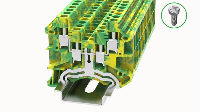 Винтовая клемма на DIN-рейку DC4-QU-PE Degson