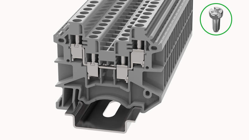 Винтовая клемма на DIN-рейку DC4-QU Degson