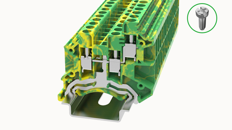 Винтовая клемма на DIN-рейку DC4-TW-PE Degson