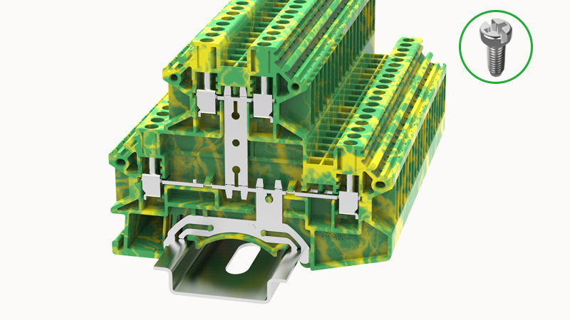 Винтовая клемма на DIN-рейку DCKKB2.5-PE-02A(H) Degson