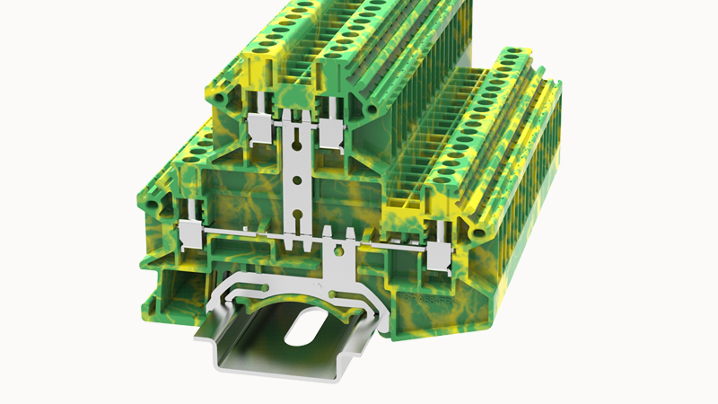 Винтовая клемма на DIN-рейку DCKKB2.5-PE Degson
