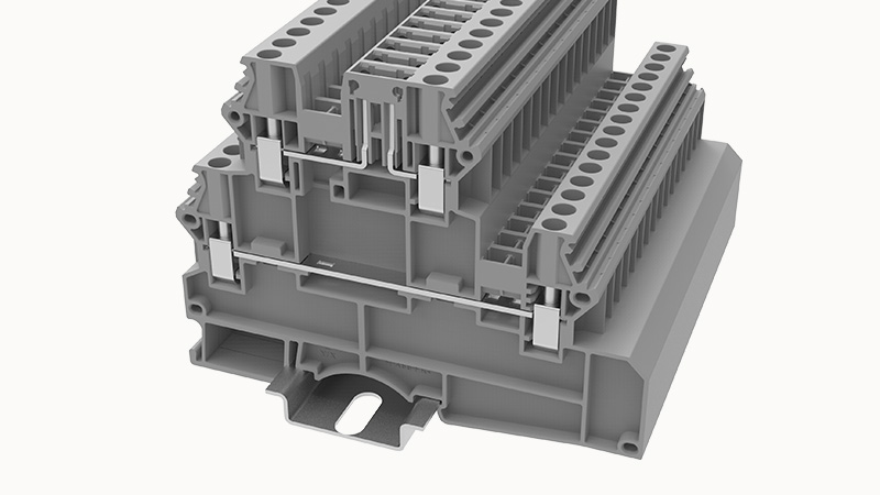 Винтовая клемма на DIN-рейку DHV4-2L-TG Degson