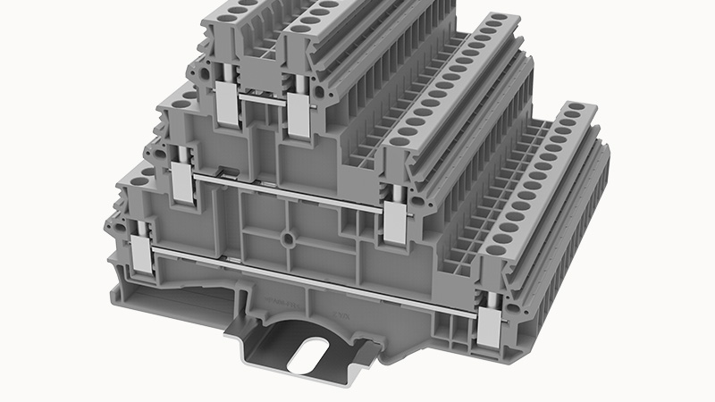 Винтовая клемма на DIN-рейку DHV2.5-3L Degson