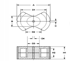 PM cores PM114/93-3C90-E6300 Ferroxcube