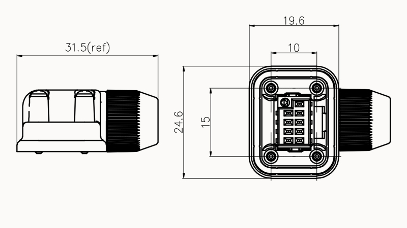 Корпус разъема DGFA9S-B1 Degson Корпус разъема DGFA9S-B1 Degson