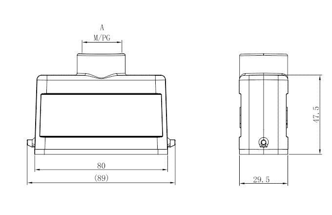 Сверхпрочный корпус разъема S16A-TE-2B-PG16 SUPU