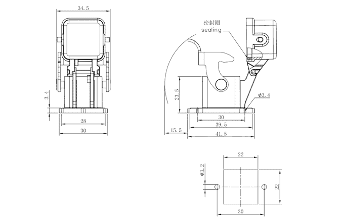 Сверхпрочный корпус разъема S3A-BM-1L.M-MC-F SUPU