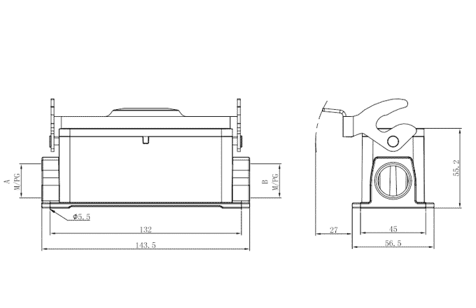 Сверхпрочный корпус разъема S24B-SM-1L.M-2M25 SUPU Сверхпрочный корпус разъема S24B-SM-1L.M-2M25 SUPU