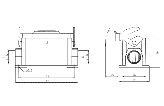 Сверхпрочный корпус разъема S16B-SM-1L.M-PG21 SUPU