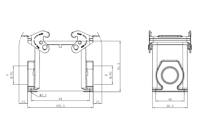 Сверхпрочный корпус разъема S32A-SM-2L.M-2PG21 SUPU Сверхпрочный корпус разъема S32A-SM-2L.M-2PG21 SUPU