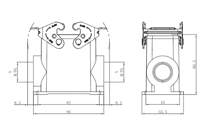 Сверхпрочный корпус разъема S10B-SMH-2L.M-2M25 SUPU