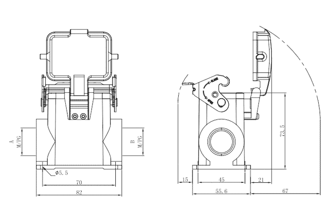 Сверхпрочный корпус разъема S6B-SMH-1L.M-M25-MC SUPU