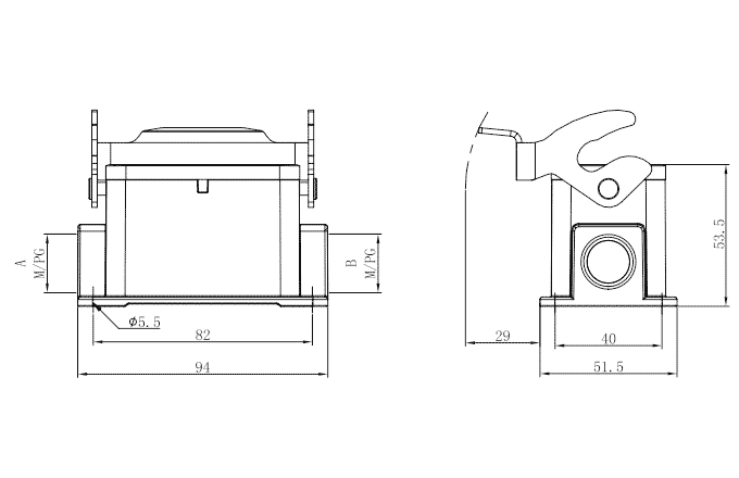 Сверхпрочный корпус разъема S10B-SM-1L.M-M25 SUPU Сверхпрочный корпус разъема S10B-SM-1L.M-M25 SUPU