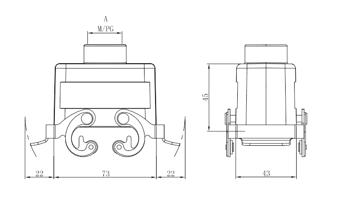 Сверхпрочный корпус разъема S10B-TE-2L.M-PG16 SUPU