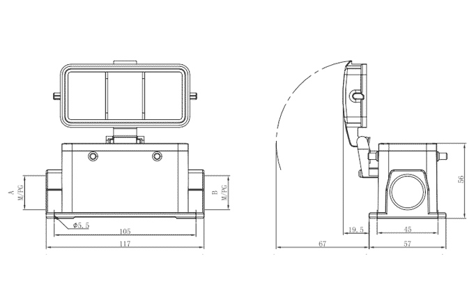 Сверхпрочный корпус разъема S16B-SM-4B-PG21-PC SUPU