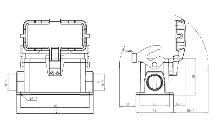 Сверхпрочный корпус разъема S16B-SM-1L.M-PG21-MC SUPU