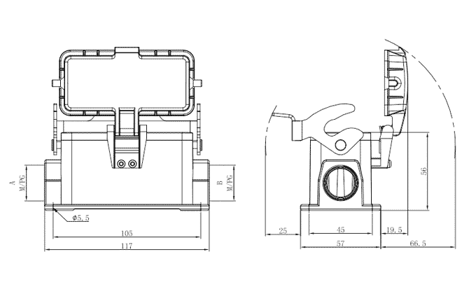 Сверхпрочный корпус разъема S16B-SM-1L.M-2M25-PC SUPU Сверхпрочный корпус разъема S16B-SM-1L.M-2M25-PC SUPU