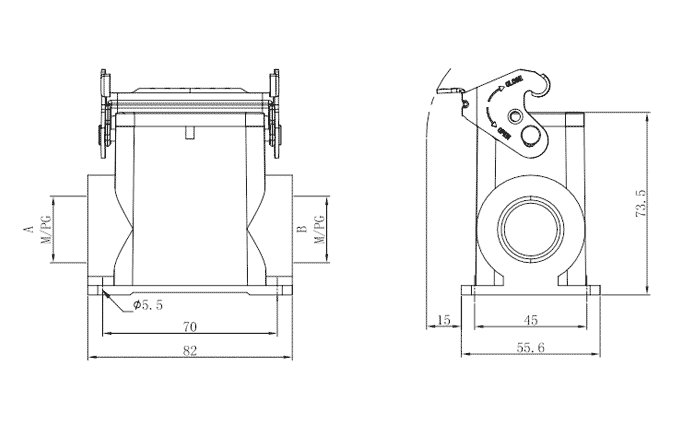 Сверхпрочный корпус разъема S6B-SMH-1L.M-M25 SUPU