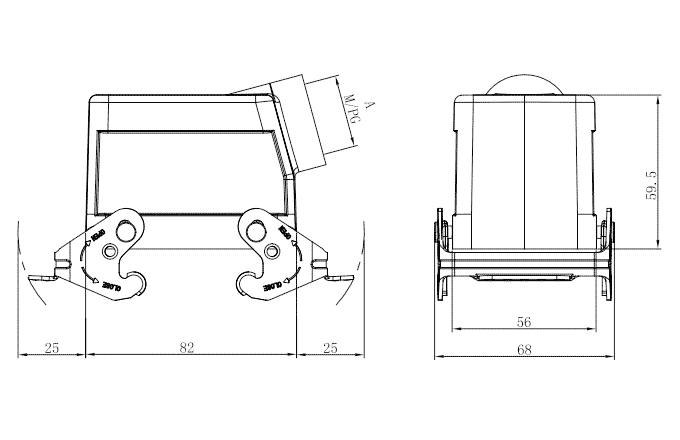 Сверхпрочный корпус разъема S32A-SE-2L.M-PG21 SUPU Сверхпрочный корпус разъема S32A-SE-2L.M-PG21 SUPU